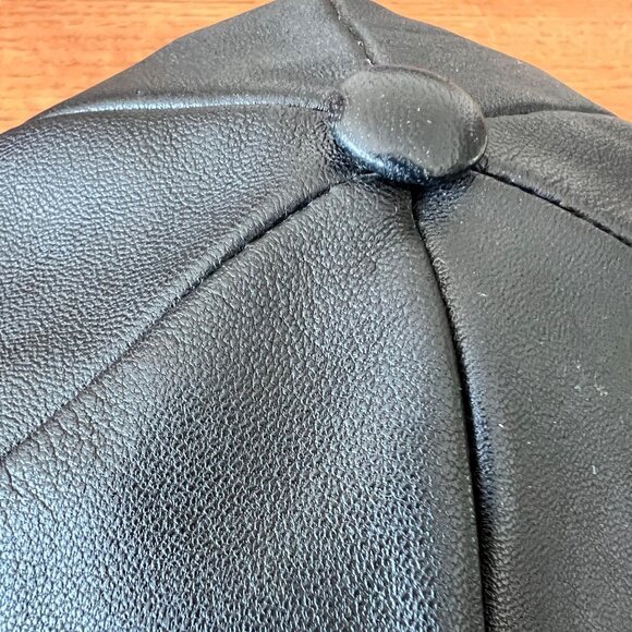 Leather Cap MARZI FIRENZE Made In Italy Mod NWT NEW - Picture 8 of 13